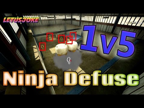 1v5 PISTOL ROUND INSTANT NINJA! - CS:GO Ninja Defuse (Nuke, A Spot)