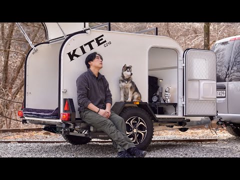 Only $5,400💲Luxury Camping with Dog in Mini Cargo Trailer