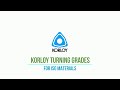 KORLOY Turning Grades For ISO Materials