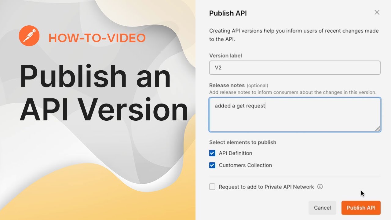 Publish an API Version