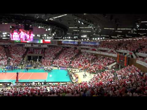 Polska 3-2 Włochy, końcówka 2 seta (cz. 2) Katowice (Spodek) 13.06.2014 r. HD (1080p)