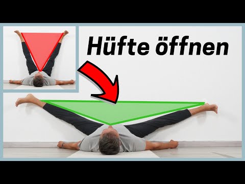 So kann JEDER die Hüfte öffnen (Wand Stretch)