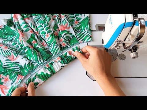 sewing trick,Surprisingly simple way to sew an elastic band on a skirt