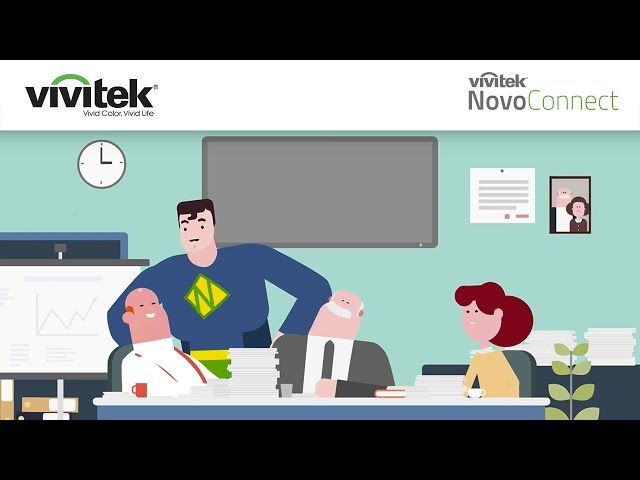 Video teaser for NovoConnect Solution by Vivitek - Wireless Collaboration - Animation [German Version]
