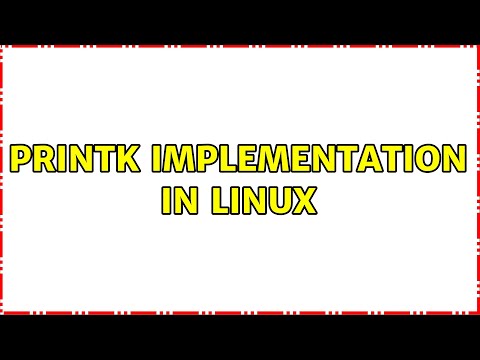 printk implementation in linux