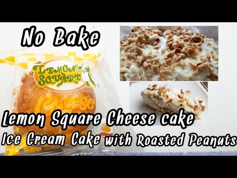 Lemon Square Cheese Cake | Ice Cream Cake | No Bake