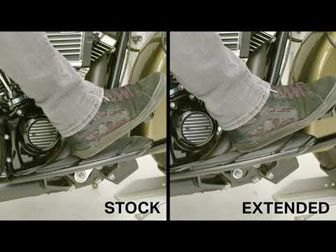 Kuryakyn Extended Brake Pedal vs. Stock HD Brake Pedal