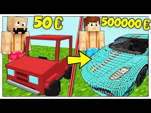 A €50 car versus a €500,000 car! - Minecraft ITA