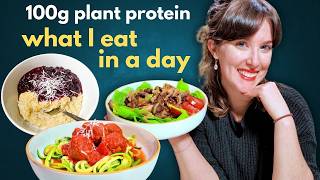 What I Eat in a Day to Reach 100g of Plant-Based Protein (TVP Meatballs, Blueberry Chia Jam & More)