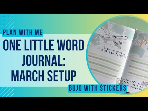 Word of the Year Journal:  March Setup