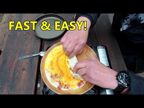 How to Make Breakfast Burrito Camping