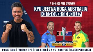 Australia vs Afghanistan T20 Match Dream11 Team| AUS vs AFG Dream11 Prediction | Rario & D3 win