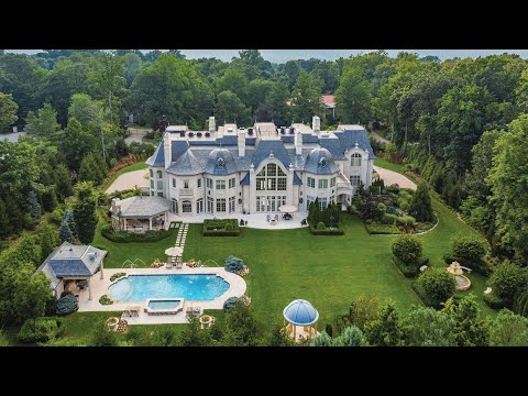 $25,000,000! A magnificent French-inspired manor in an exclusive enclave of Alpine, New Jersey