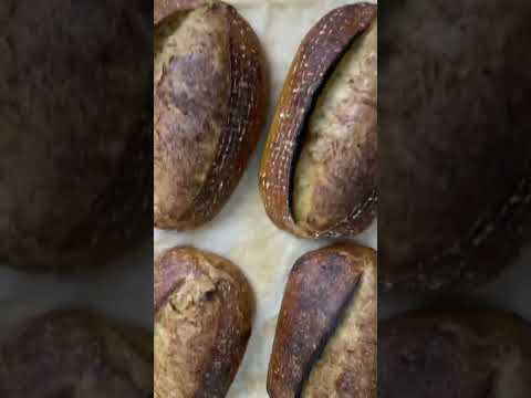 Score and bake 50% whole wheat sourdough bread. 🔪