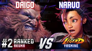 SF6 ▰ DAIGO (#2 Ranked Akuma) vs NARUO (Yasmine) ▰ High Level Gameplay