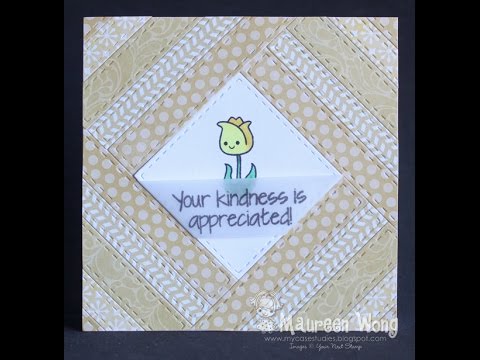 YNS Kindness Tulip Quilted Strips Card