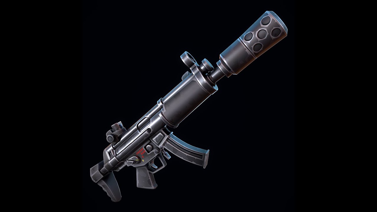 Stylized HK MP5 3D Model