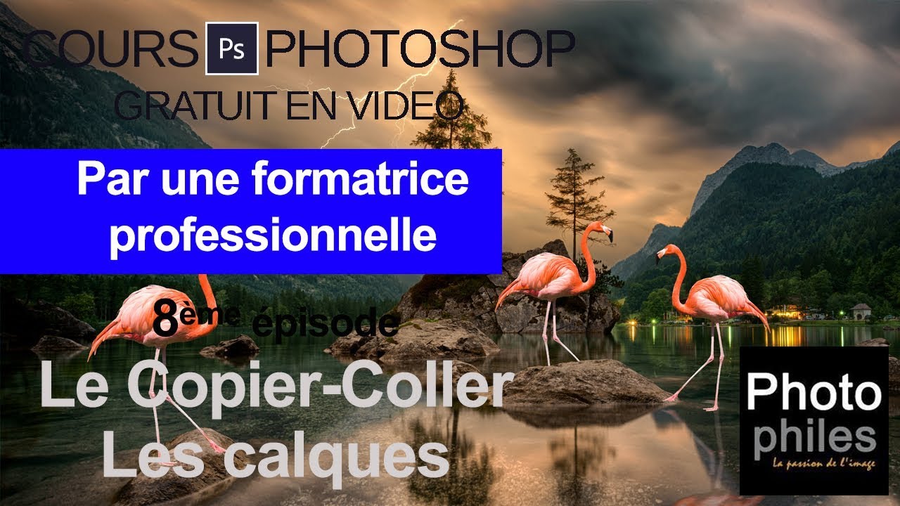 N°8 Cours PHOTOSHOP : Le copier-coller et les calques