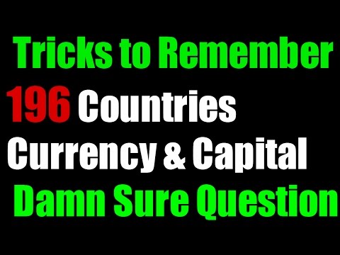 Tricks To Remember All Countries Currency And Capitals Lucent Gk Book