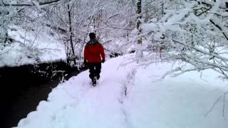 001 Snowy walk through Lathkill dale