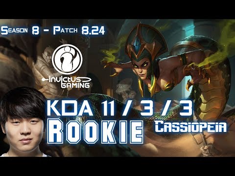 IG Rookie CASSIOPEIA vs ZOE Mid - Patch 8.24 KR Ranked