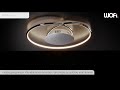 LED-plafondlamp Louisa plexiglas/staal - 1 lichtbron - Diameter: 45 cm