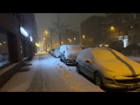 First heavy snow fall in Bremen 2026.