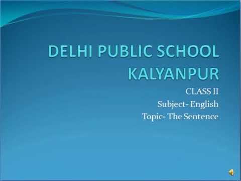 The Sentence- English (Class 2 )
