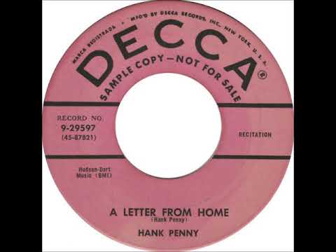 A Letter from Home ~ Hank Penny (1955)
