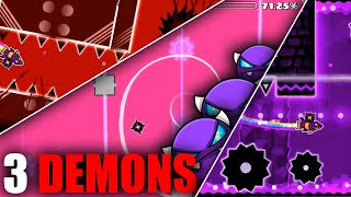 3 DEMONS 1 VIDEO | Geometry Dash 2.2