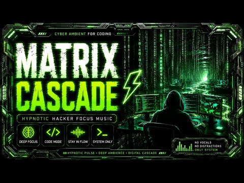 MATRIX CASCADE ⚡ Cyber Ambient for Coding | Hypnotic Hacker Focus Music