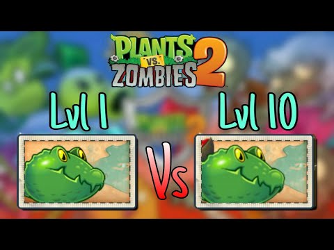 PvZ 2 - Level 1 Guacodile Vs Max Level Guacodile Against Egyptian Zombies