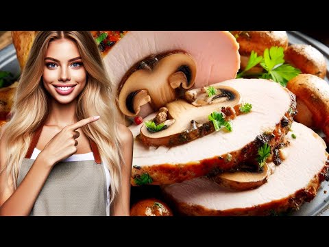 BEST Mushroom Stuffed Pork Tenderloin Recipe