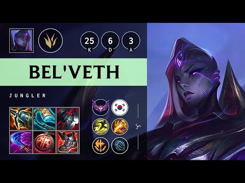 Bel'Veth Jungle vs Lee Sin - KR Master Patch 25.16