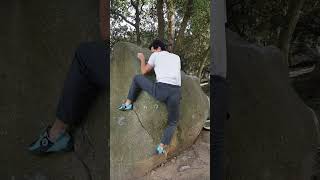 Video thumbnail of Problem 7 (Sardinyac), 6a+. Can Boquet