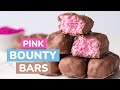 Pink Bounty Bars Recipe HOW TO MAKE COCONUT CHOCOLATE BARS No Bake Raw Dessert