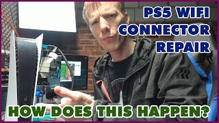 How On EARTH Does This Even Happen?!!! PlayStation 5 Drop Damage, Coaxial WiFi Connector Repair