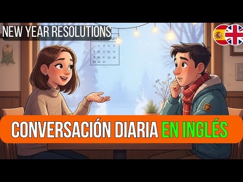 APRENDE INGLÉS con un DIÁLOGO REAL sencillo y  cotidiano | Hablar sobre new year resolutions