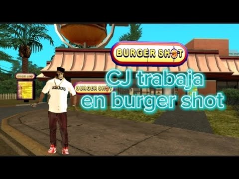 cj trabaja en burger shot/gta san andreas loquendo