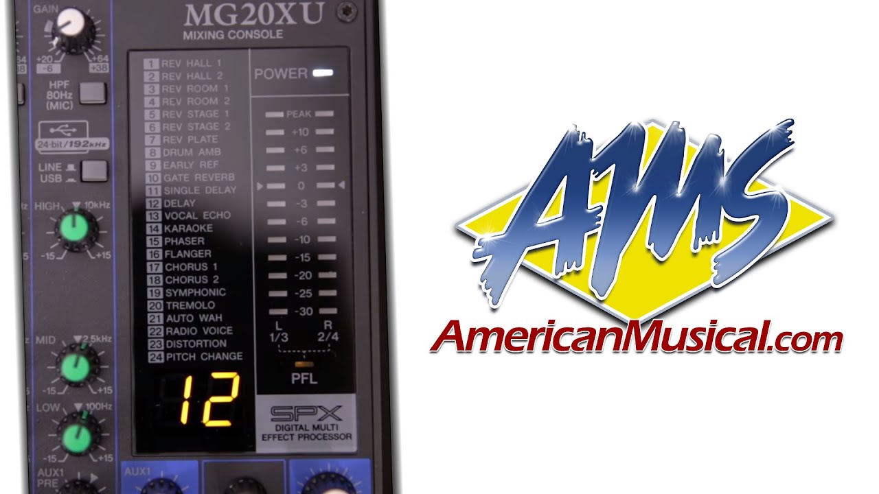Yamaha MG20XU Overview - Yamaha MG20XU 20 Channel USB Mixer