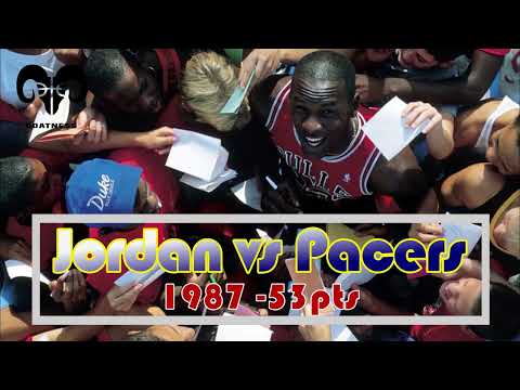 Michael Jordan vs Pacers 53pts ~1987