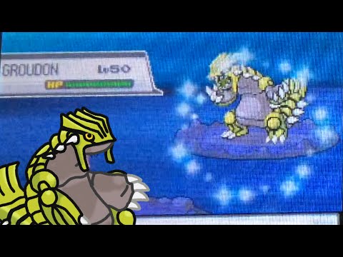 LIVE! Shiny Groudon after only 1,294 SRs!! (Soul Silver)