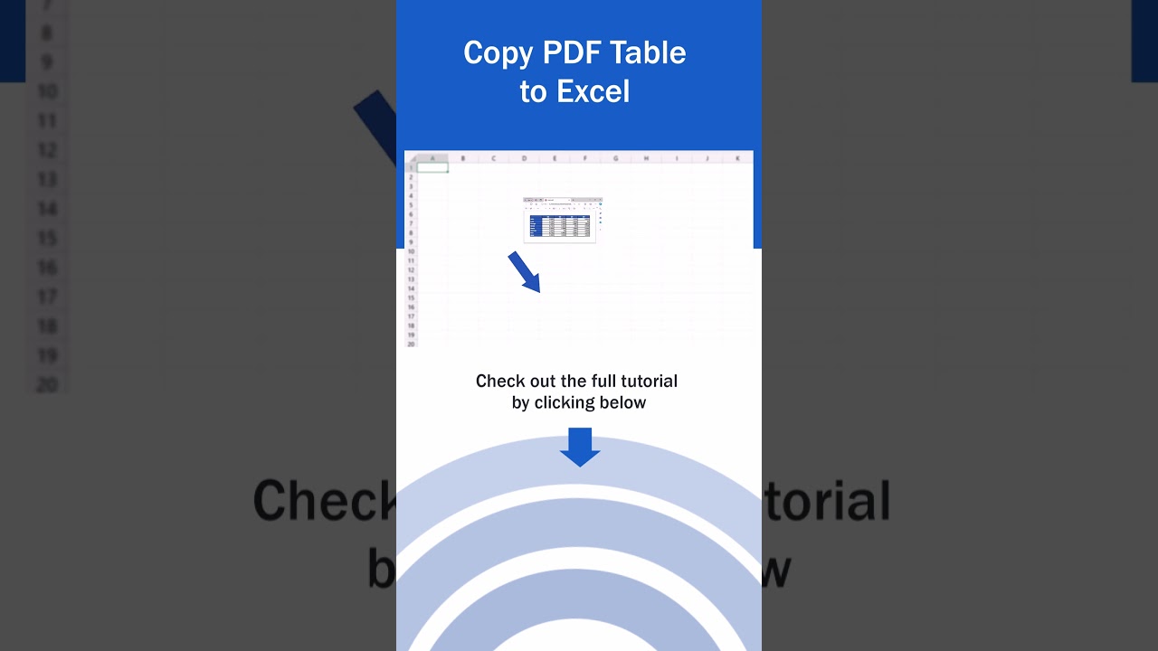 How to Copy a PDF Table to Excel