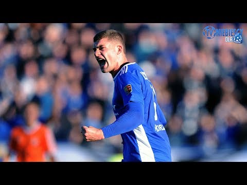 Gol Mateusza Lechowicza na 1-2 w meczu Ruch - Ruch Zdzieszowice (12.10.2019 r.)