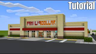 How to Build a Family Dollar Store In Minecraft | Step By Step Tutorial Including Interior