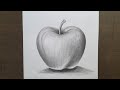 How to draw an Apple || Apple Drawing easy step by step simple drawing || Drawing Apple step by step