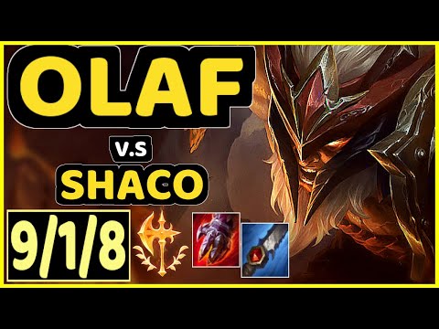 DJOKO (OLAF) vs SHACO - 9/1/8 KDA JUNGLE CHALLENGER GAMEPLAY - EUW