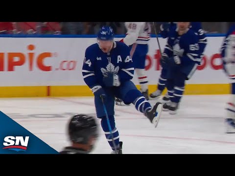 Morgan Rielly Capitalizes On Knies's Hustle For A Maple Leafs Go-Ahead Goal
