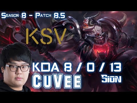 KSV CuVee SION vs KENNEN Top - Patch 8.5 KR Ranked
