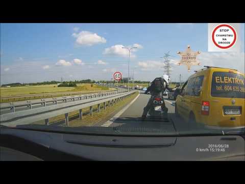 Zdeterminowany motocyklista  